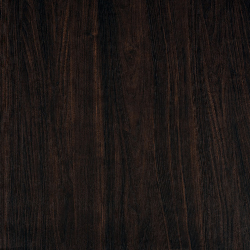 Buffet contemporain de 52 po avec rangement ouvert Yveth, Espresso foncé / noir uni