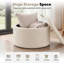 Repose-pieds capitonné rond 27,5 po avec rangement-373192638