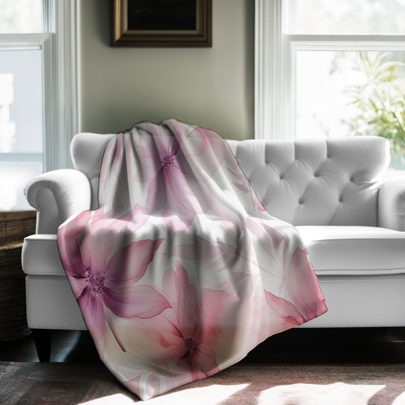 Soft Soft Blooms - couverture de qualité supérieure 1 pièce, Grand lit