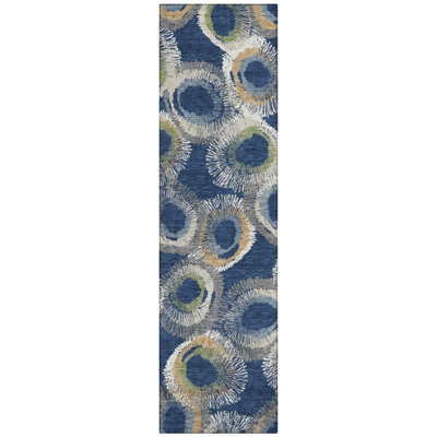 Machine Washable Indoor/Outdoor Houtz ACN2278 Geometric Rug