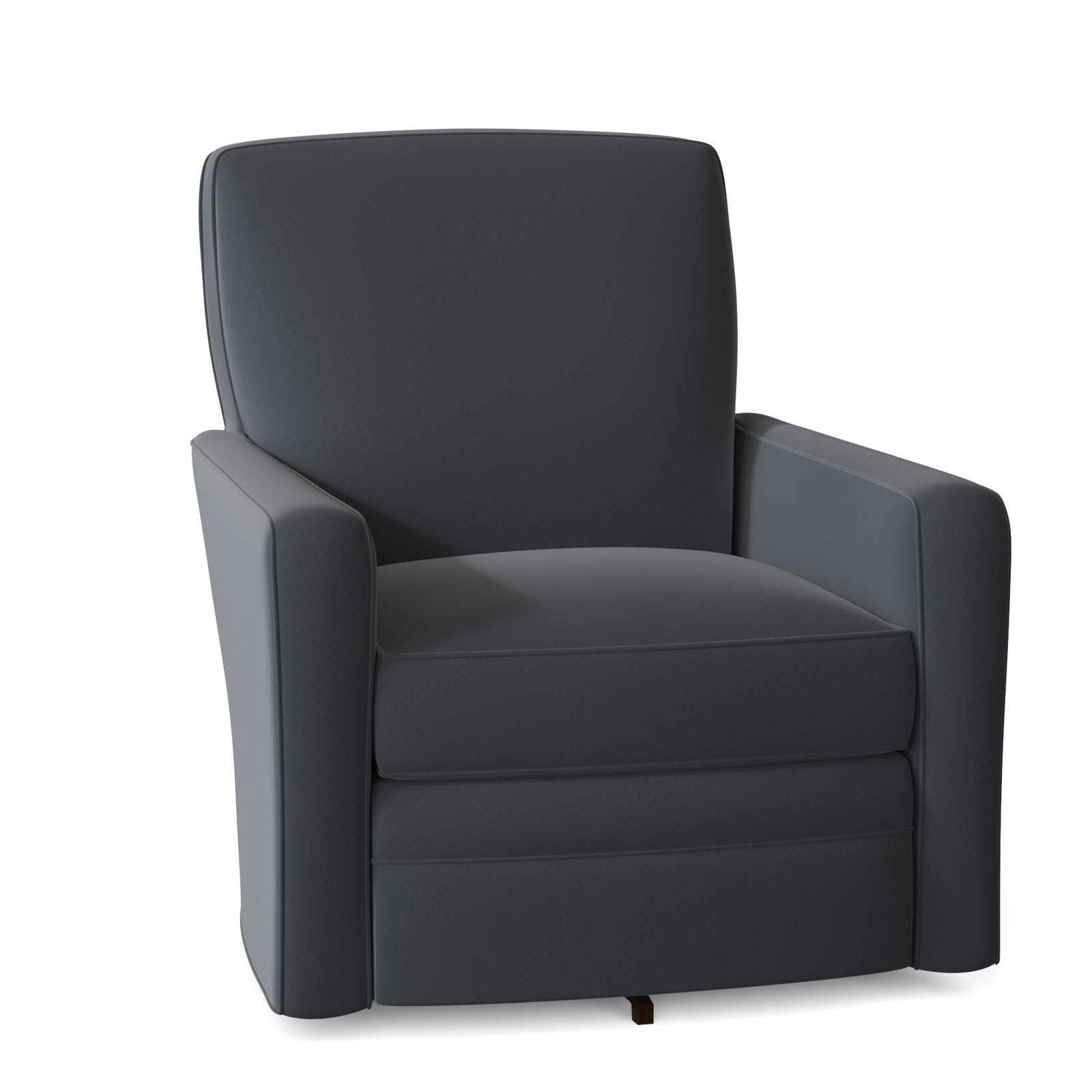 Idana Upholstered Swivel Armchair, Craftwood 23 Navy Performance Chenille, No