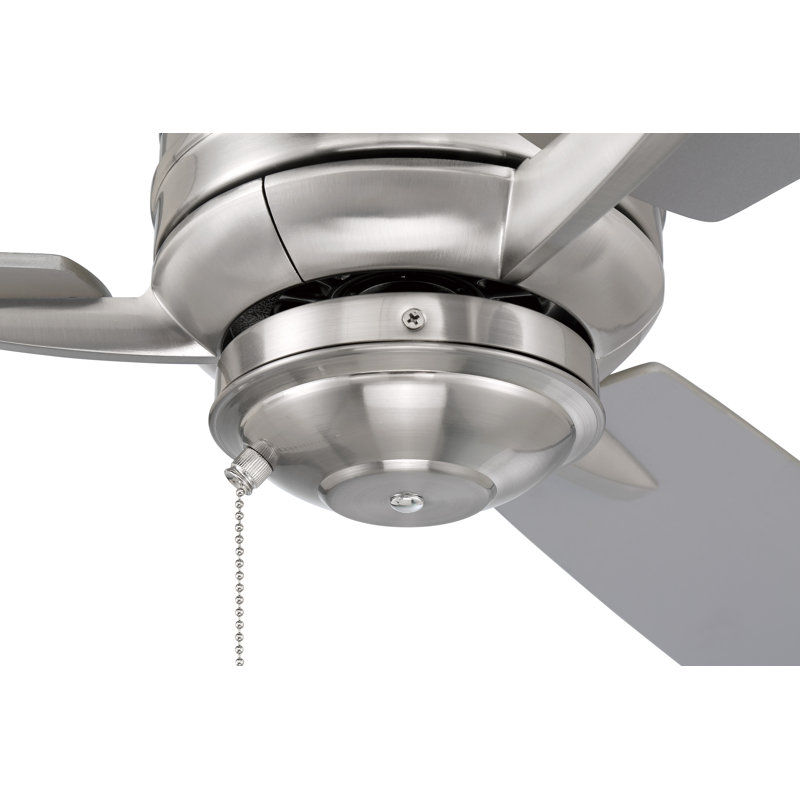 Ventilateur de plafond 52 po, Nickel poli brossé / brun clair