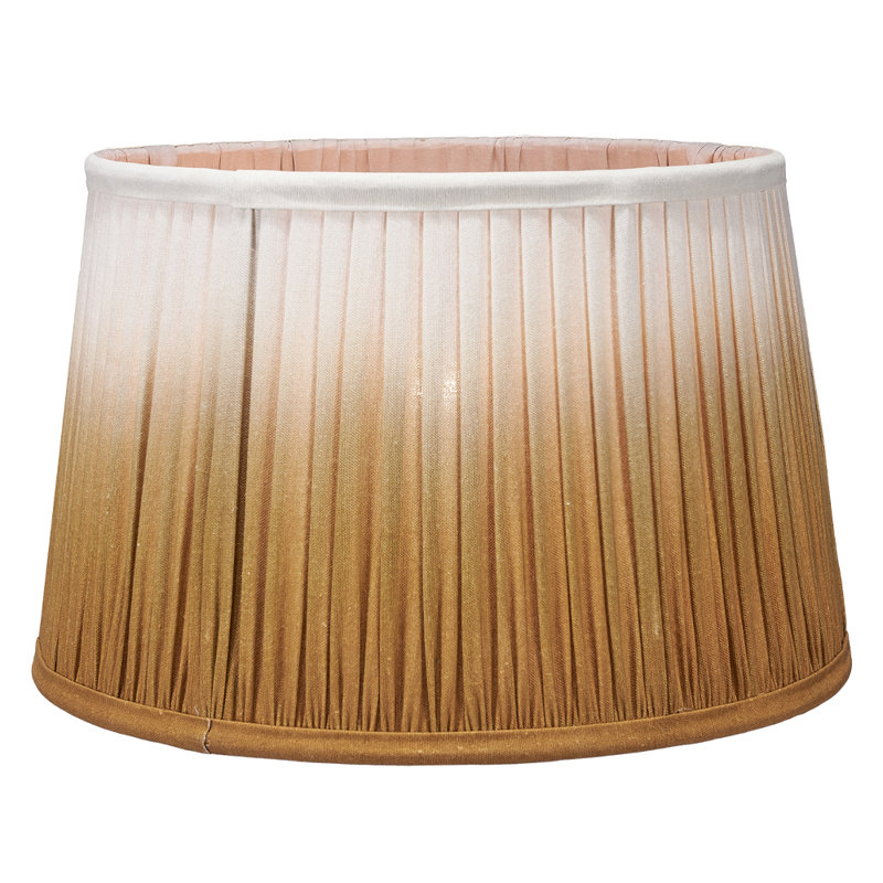 Scallop Cotton Empire Lamp Shade ( Uno ), Mustard, 15cm H x 25cm W x 25cmD