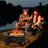 Wood Burning Fire Pit Table with Grill-1706483370