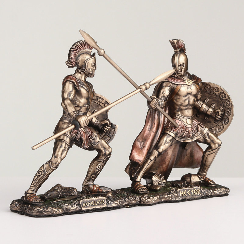 Figurine 3,94 pouces en polyrésine Hector Fighting Achilleus