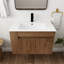 Meuble-lavabo de 30 pouces avec lavabo en céramique blanche et tablette réglable