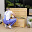 Alpen Home 127cm W 180L Acacia Solid Wood Deck Box with Wheels in Yellow