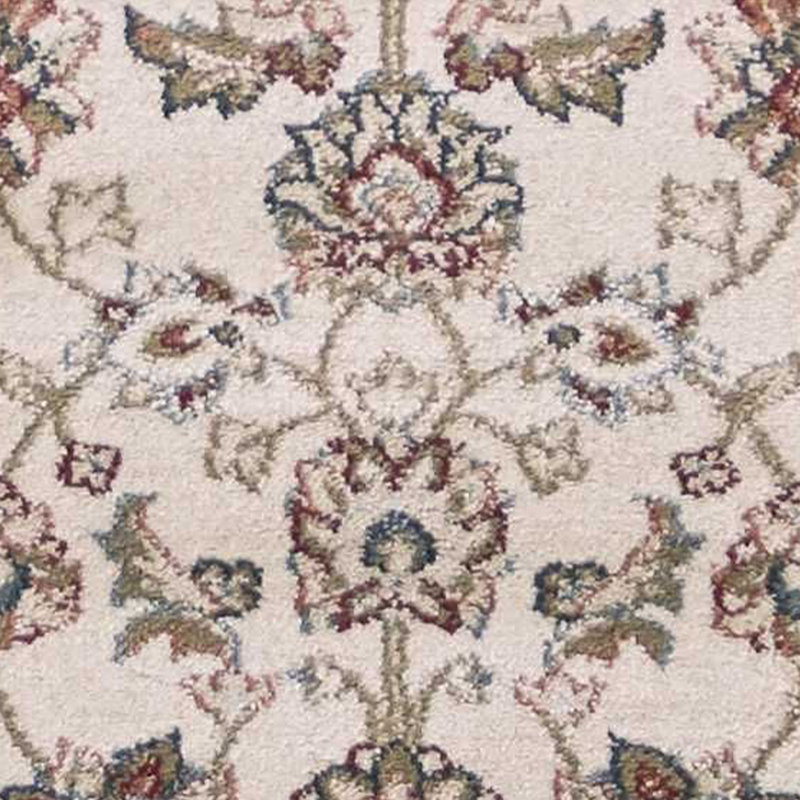 Tapis d'intérieur ivoire à bordure rouge