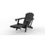 Chaise Adirondack pliante en plastique avec repose-pieds Cait-1864332160