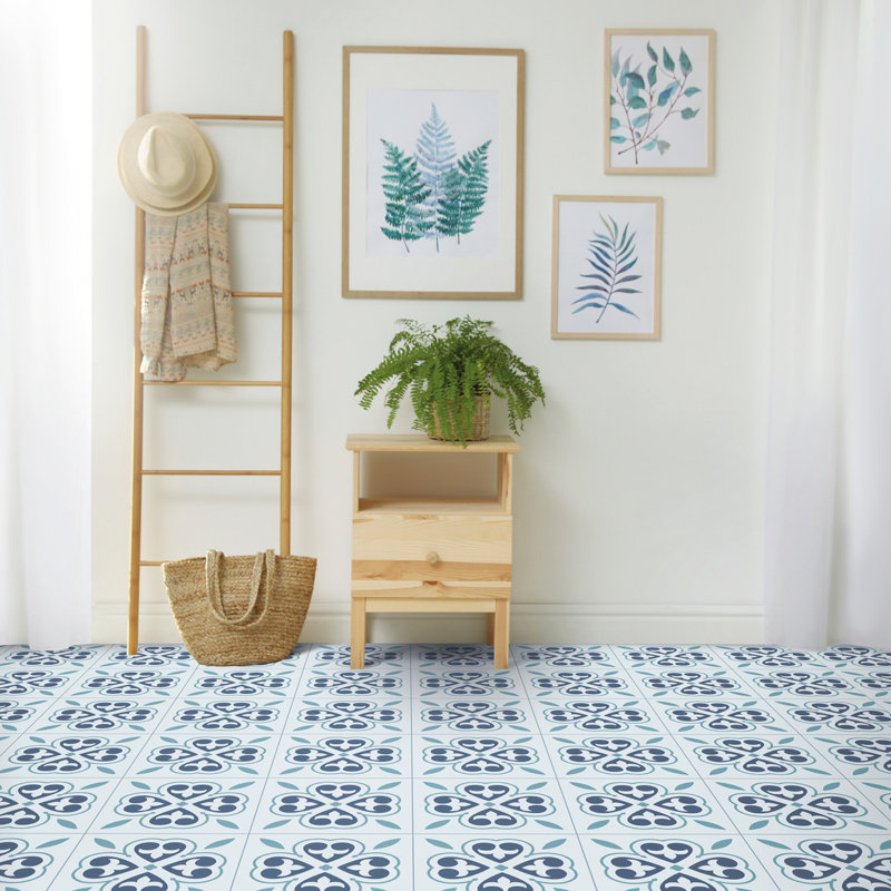 Tristyn 30 x 30cm PVC Tile in Navy