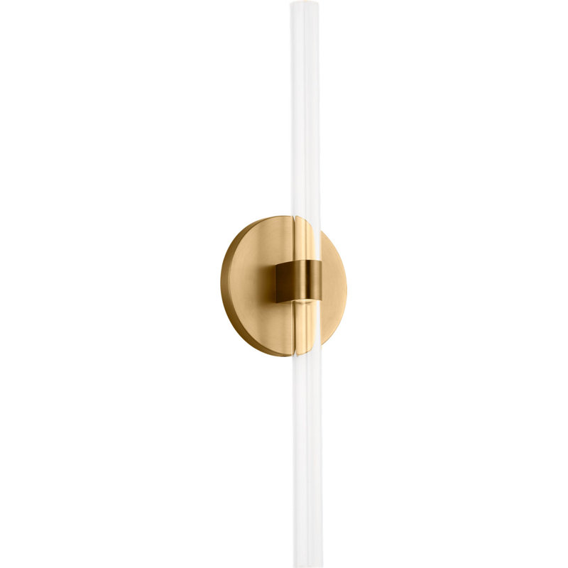 Silas Sconce, 1, Burnished Brass, 18" H x 4.5" W x 2" D