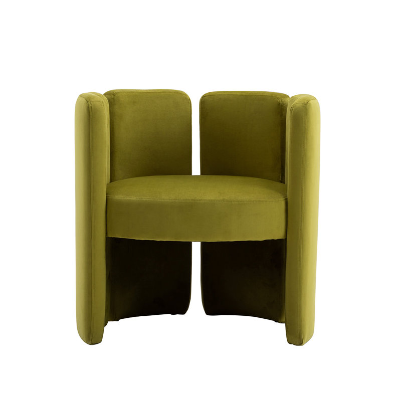 Dal 19'' H Velvet Upholstered Side Chair, Olive