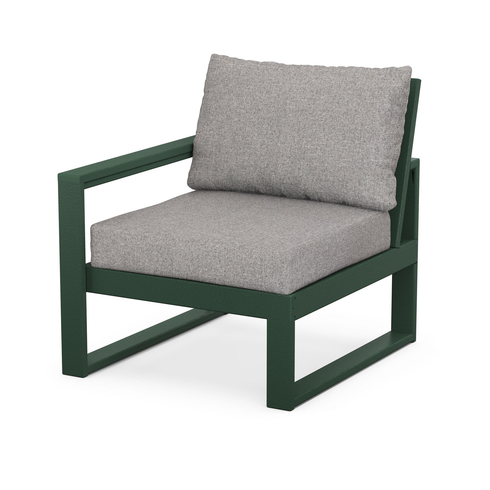POLYWOOD Outdoor Lounge Chair, Gray Mist, Green