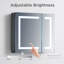 Armoire à pharmacie avec lumières DEL Rigel | Armoire de salle de bain encastrée ou à surface | Désembueur intégré One Touch | Gradateur | Miroir de maquillage | 2 tablettes réglables en verre-174283270