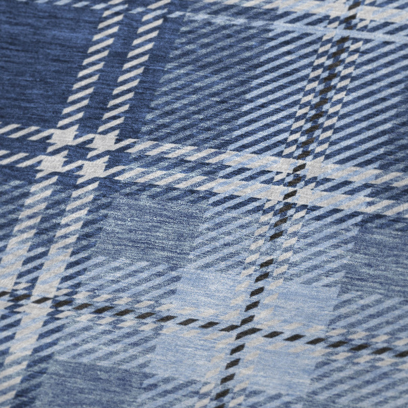 Jeté en médaillon Addison Sherpa ASB864, Marine