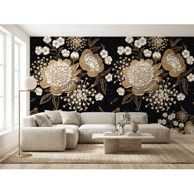 Ospina 10.4' L x 125" W WallpaperÃ‚Â Panel, 125"W x 125"H, Vinyl Peel and Stick