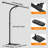 Desk Lamp Architect Task Dual Head Modern Flexible Gooseneck Tall Dimmable Light For Home Office, 5 Color Modes,Remote Control, 1500Lm 24W Extra Bright Lighting