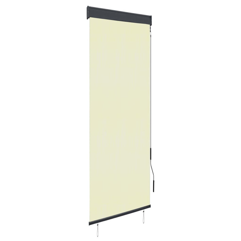 Outdoor Sheer Roller Blind, Cream, 250 cm L x 60 cm W