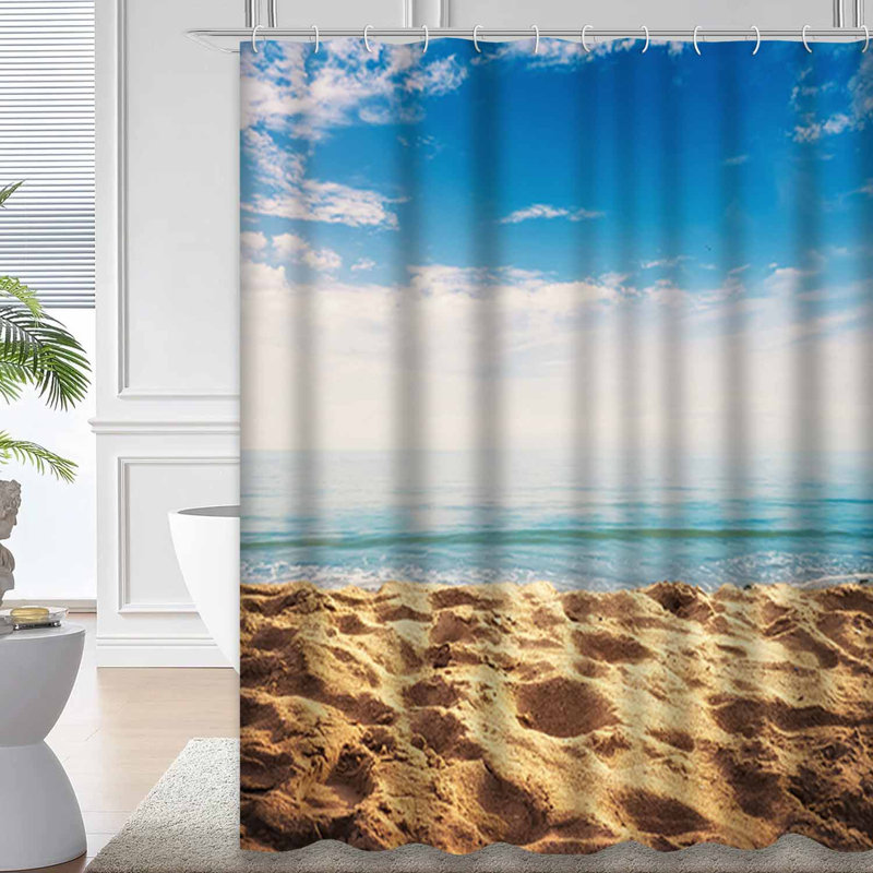 Rideau de douche Beach Shore, L 72 po x l 78 po