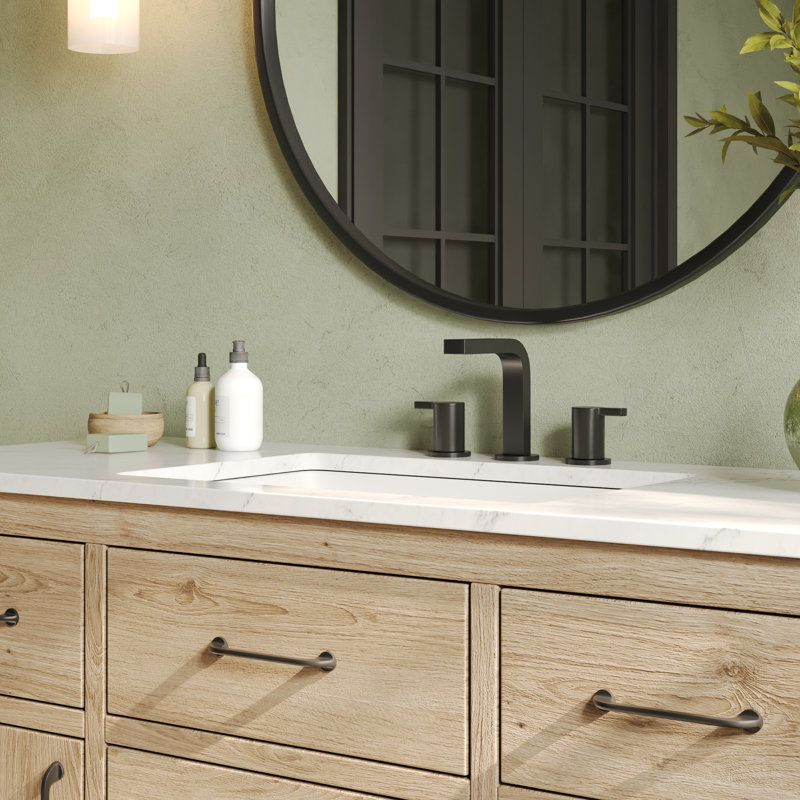 Lavabo de salle de bain rectangulaire encastré en céramique blanc avec trop-plein 24 po x 17 po DeerValley