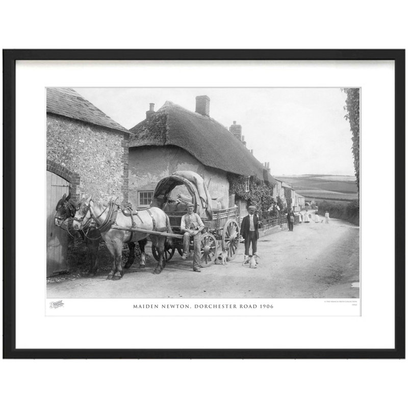 Maiden Newton, Dorchester Road 1906 by Francis Frith - Single Picture Frame Print, 60cm H x 80cm W x 2.3cm D