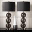 Boneau 71cm Table Lamp with Glass Base For Bedroom Furniture, Bedside Buffet Lamp with Linen Shade