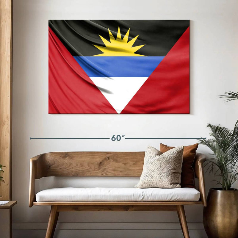 Silky Antigua And Barbuda Flag, 32" H x 48" W