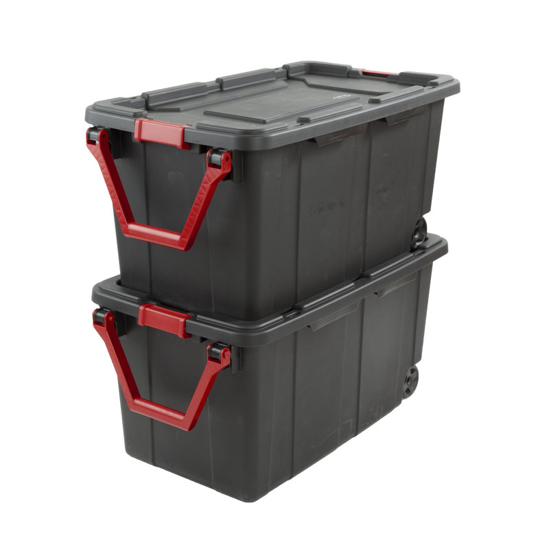 Ensemble de 2 bacs de rangement en plastique