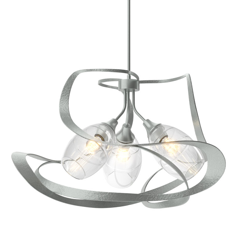 Nest 3 - Light Unique/Statement Novelty Chandelier, Vintage Platinum, 22.2" - 64.2"