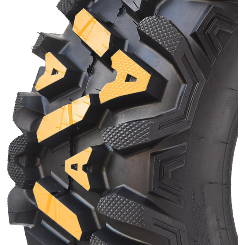Set Of 2 25x8-12 6PR KNIGHT Tubeless All Terrain ATV UTV Tires, Heavy Duty Deep Lug Wear Resistant Off Road Rubber Tyres For Daily Outdoor Terrain Riding Replacement