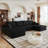 135" Cloud Sectional Sofa with Ottoman and No Assembly