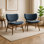 Chaise rembourrée en bois Lizzamore (ensemble de 2)