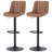 Swivel Upholstered Adjustable Height Counter Stool with Metal Frame-97865832