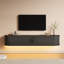 Meuble télé flottant avec lumières RVB, tablette télé murale-1450539030-1450539024