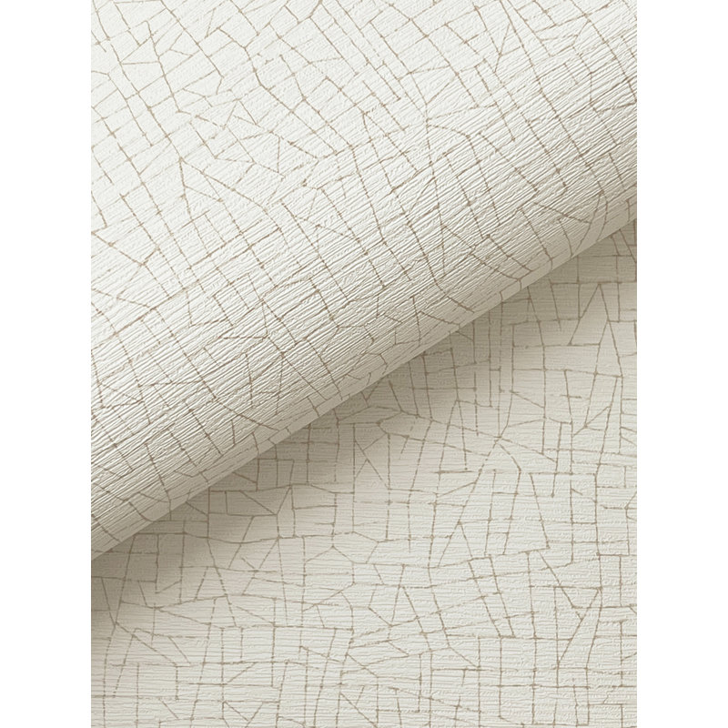 Papier peint imitation ivoire Cary, Blanc