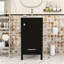 Meuble-lavabo compact compact avec porte à fermeture en douceur, rangement double couche et lavabo en céramique-1671603563