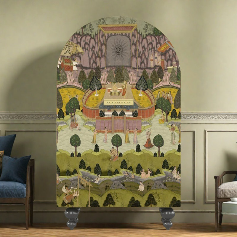 Armoire arquée avec tablettes et portes