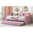 Tufted Upholstered Daybed With Trundle ,Velvet Sofabed With Usbwithtype-C Charging Ports,No Box-Spring Needed-1979541685