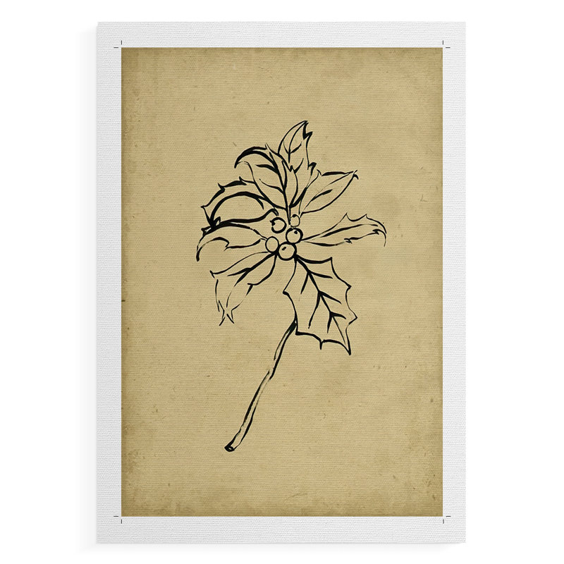Holly Branch II - Impression sur toile seulement - SANS CADRE, 18" H x 12" W
