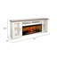Console média Gery avec foyer encastré, 76 po, 2 armoires, blanc-118123964