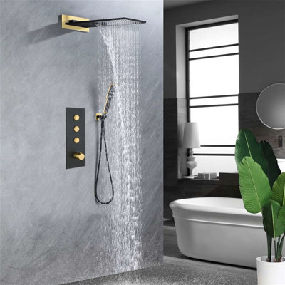 Système de douche thermostatique à 3 fonctions Ravenna