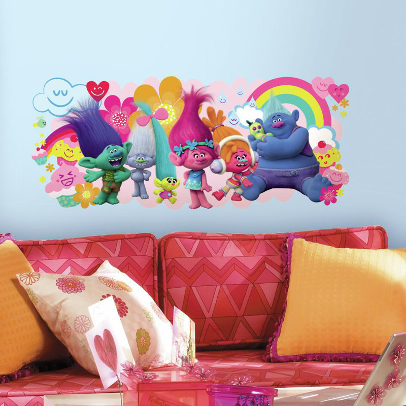 Princess Poppy and Friends Reusable Glitter Wall Mural