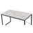 Faux Top Rectangular Writing Desk, Antique White And Black