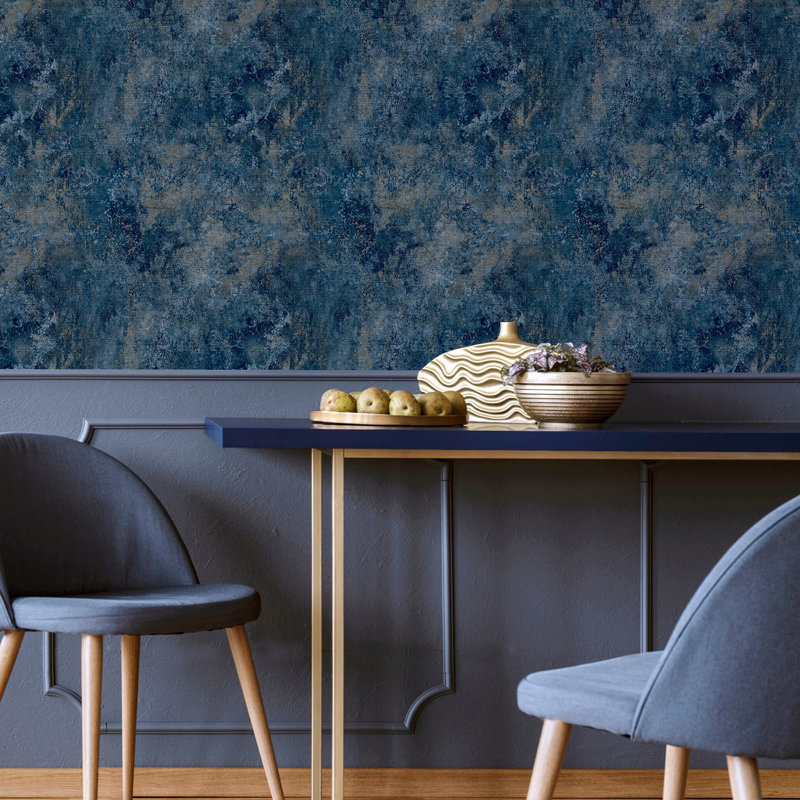 Papier peint Gideon, Bleu