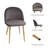Modern Dining Chair Velvet Chairs, Dining Table Chairs Upholstered Chairs with Backrest Wooden Style Metal Legs for Dining Room, Living Room, Restaurant Cafe-97838303