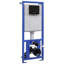 Wall Hung Rimless Toilet with Concealed Cistern Black Ceramic