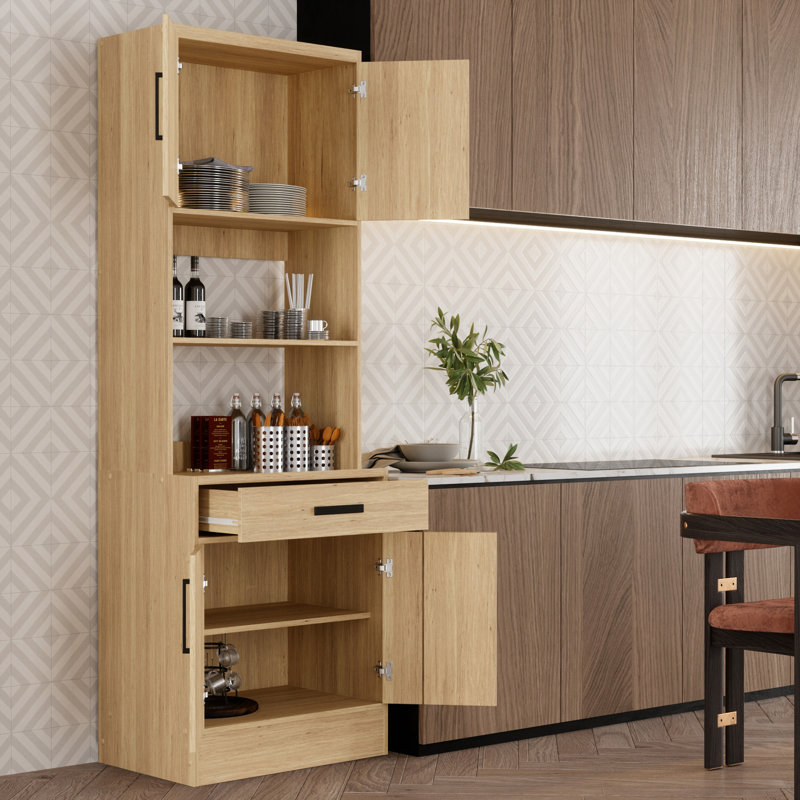 71'' Garage Cabinet, Natural Oak