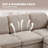 Sarang 110.2" Modern Upholstered Sectional Modular Sofa Bed With Ottomans-544620727