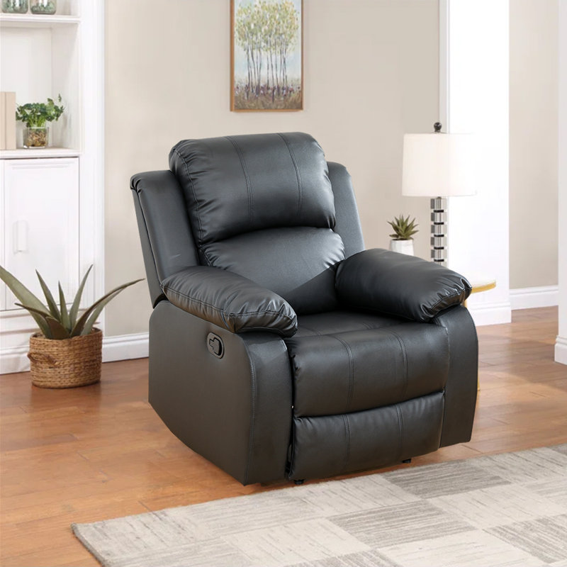Jalus Recliner, Black Cotton Blend