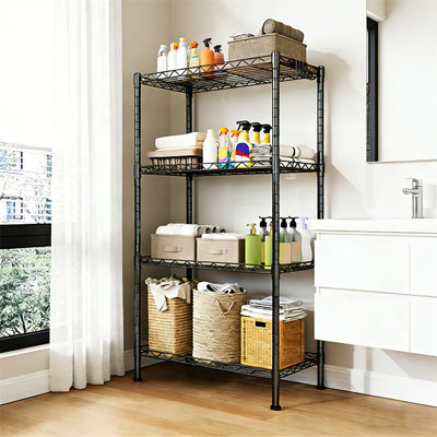 4 Tier Metal Wire Adjustable Shelving Units